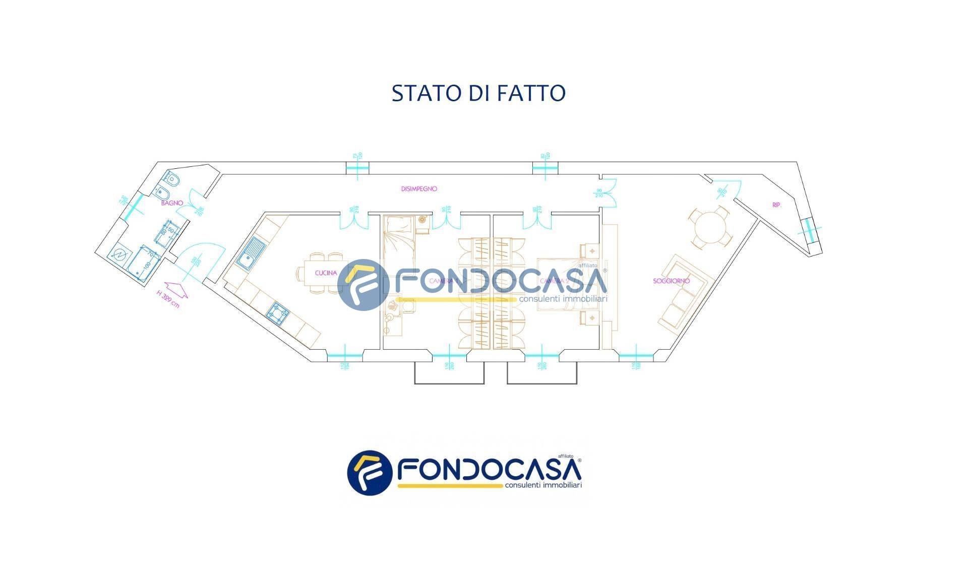 Foto 18 - Three-room apartment Via Martiri Oscuri
 
21, Milano - floor plans 1
