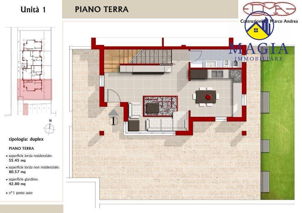 Foto 1 - Villa a Schiera 6, Colli del Tronto - planimetria 1
