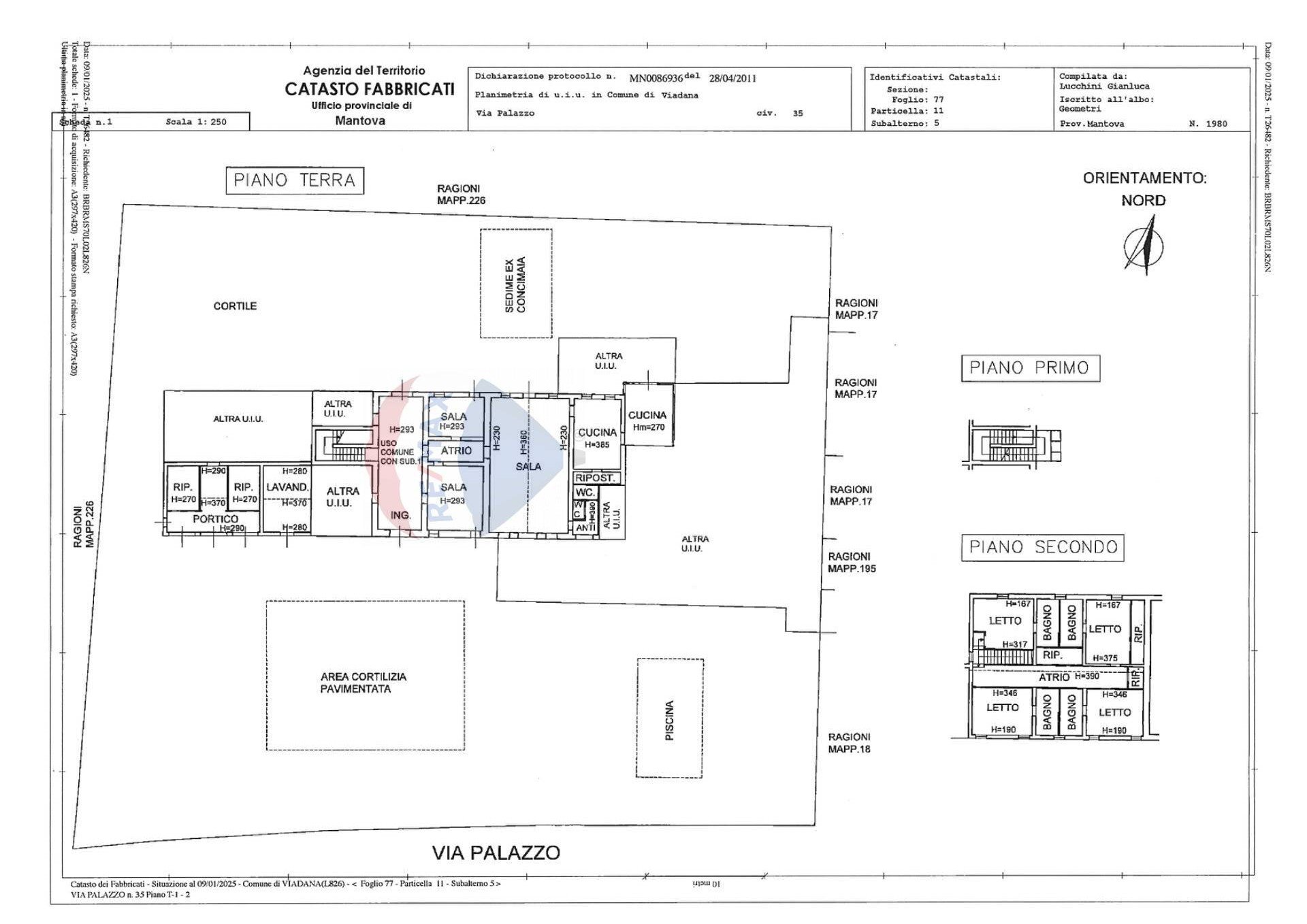 Pianta 2D - Azienda agricola VIA PALAZZO
 
35, Viadana - planimetria 1