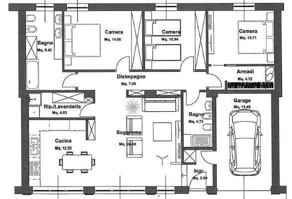 Foto 5 - Quadrilocale Sassuolo - planimetria 1