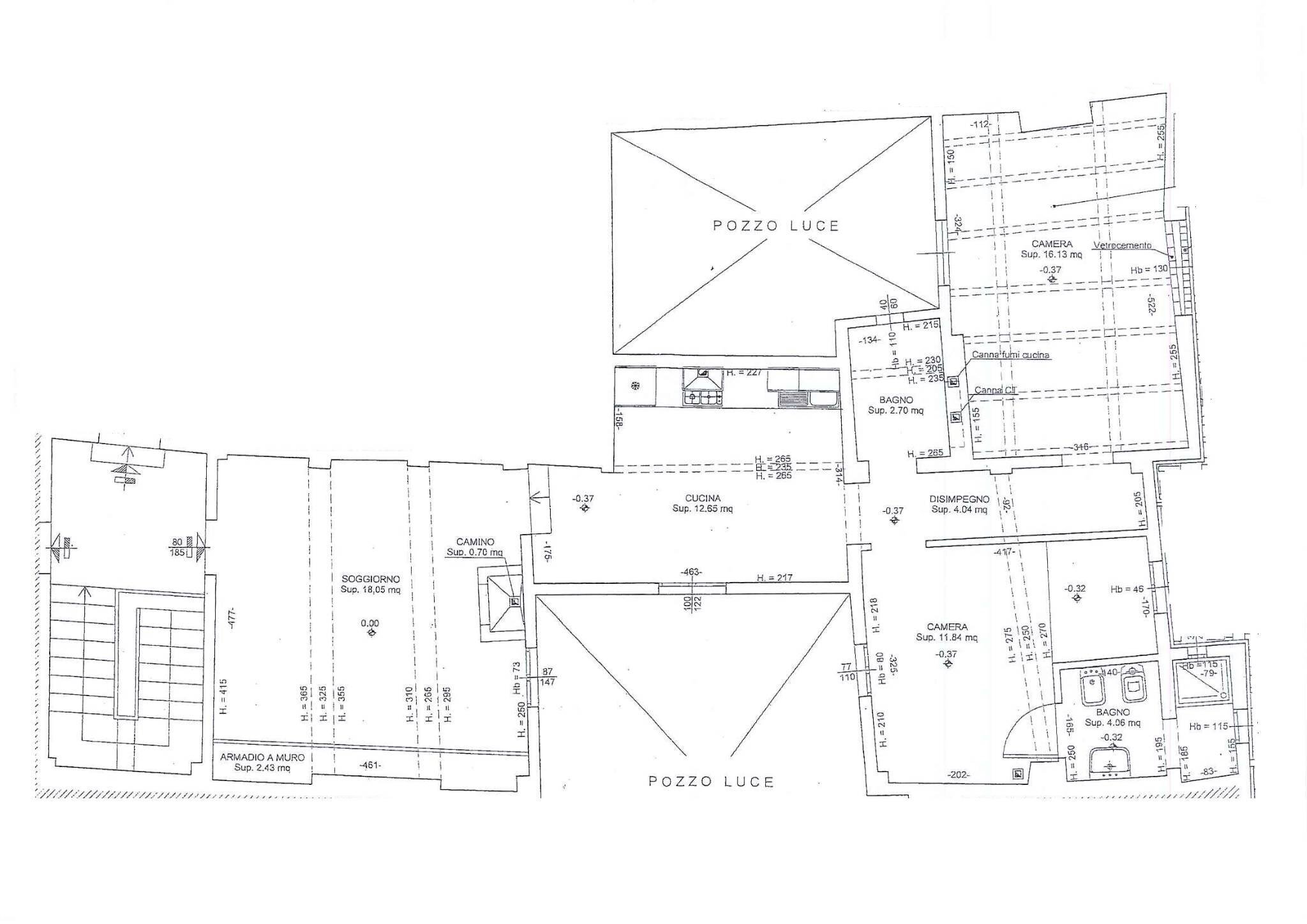 Four-room apartment Bologna (neighborhood Colli) - floor plans 1