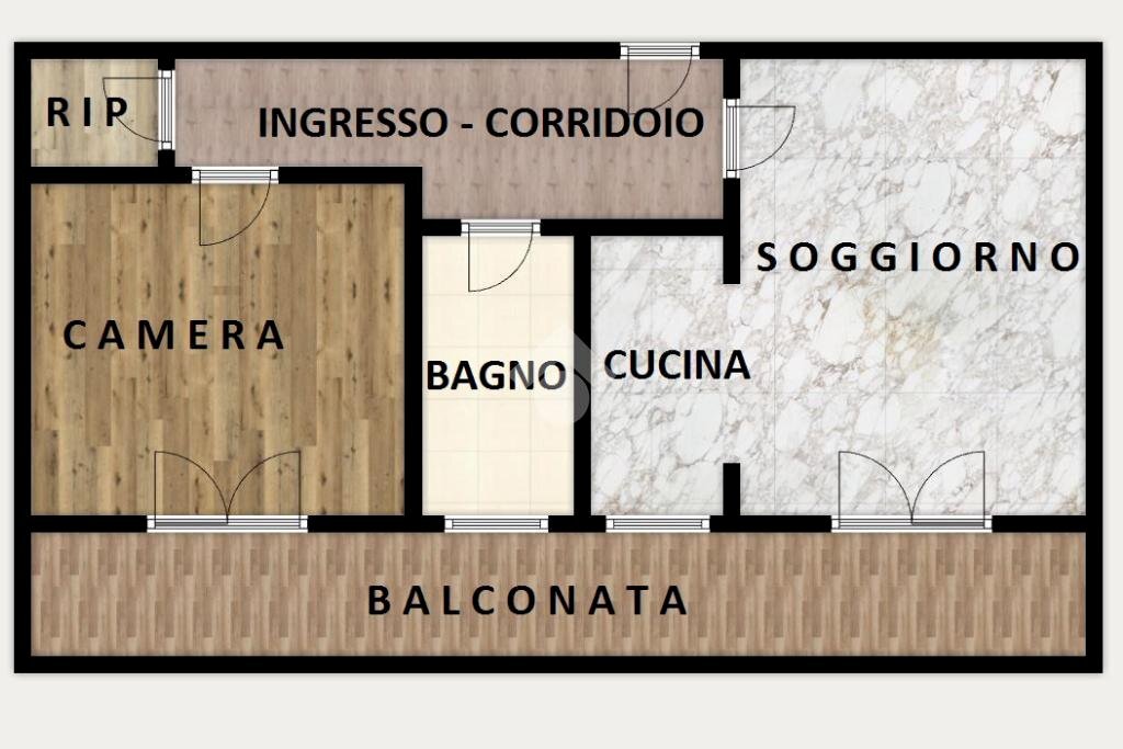 Three-room apartment Via Milite Ignoto, Busalla - floor plans 1