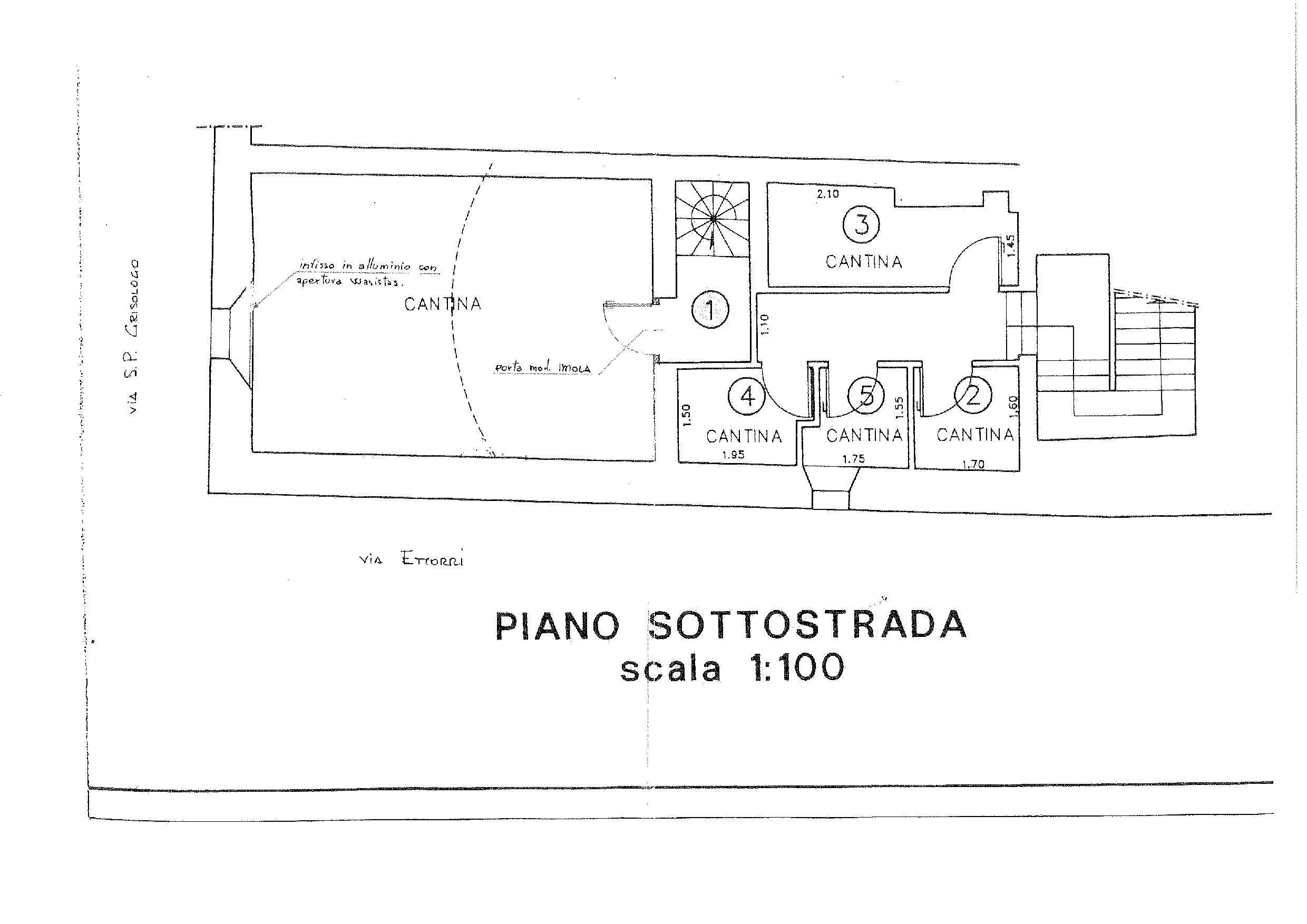 planimetria cantina - Shop via San Pier Grisologo, 44, Imola - floor plans 1