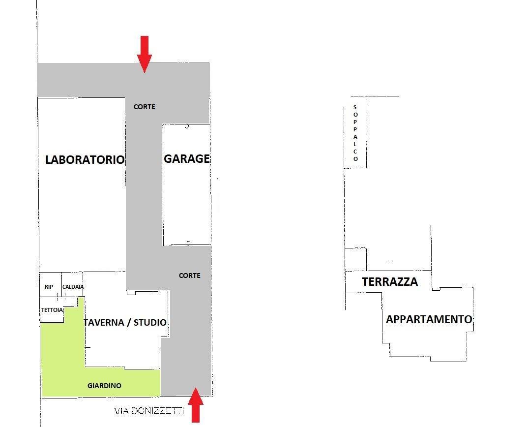 Foto 7 - Casa indipendente Via  Donizzetti, Ferrara - planimetria 1