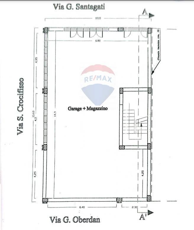 Pianta 2D - Locale Commerciale Via Santissimo Crocifisso
 
33, Ramacca - planimetria 1