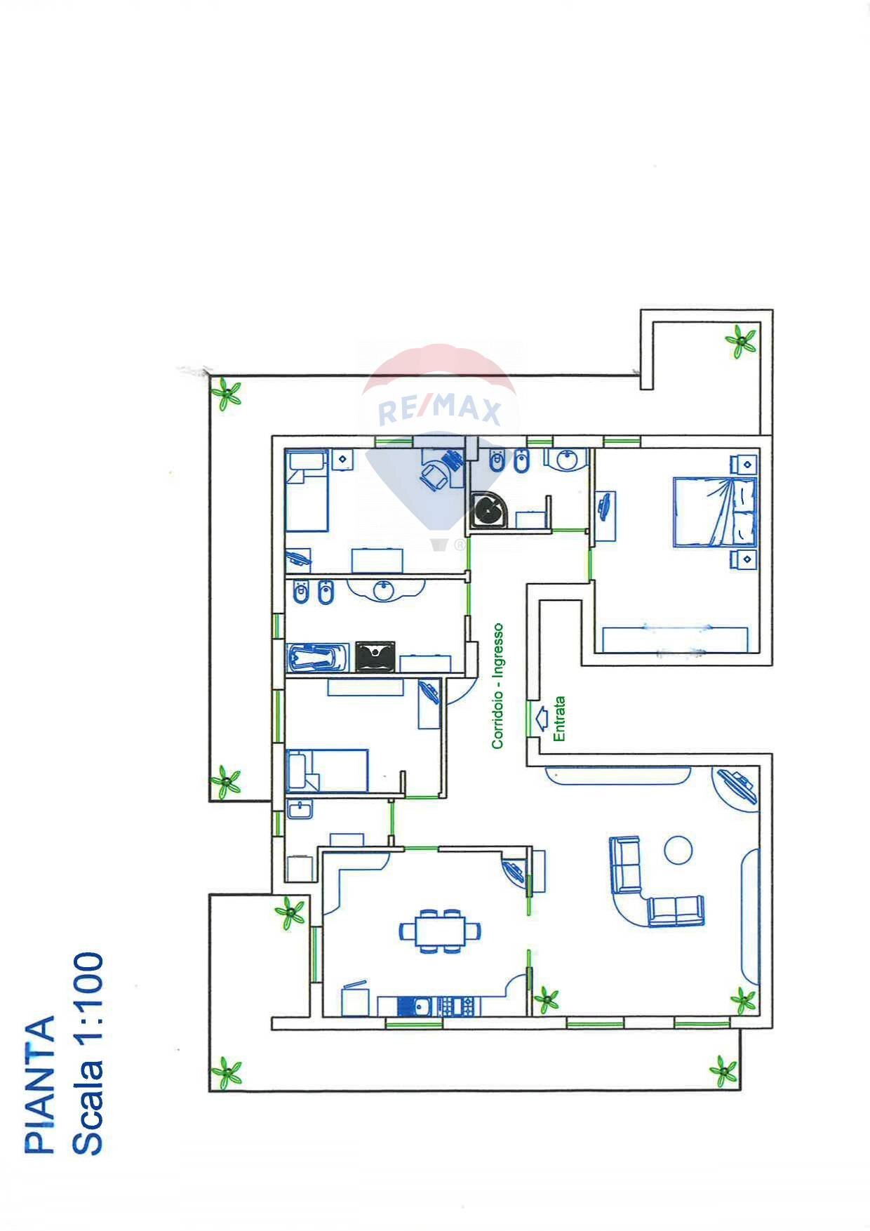 Pianta 2D - Appartamento Via Gebbione
 
144, Reggio di Calabria - planimetria 1