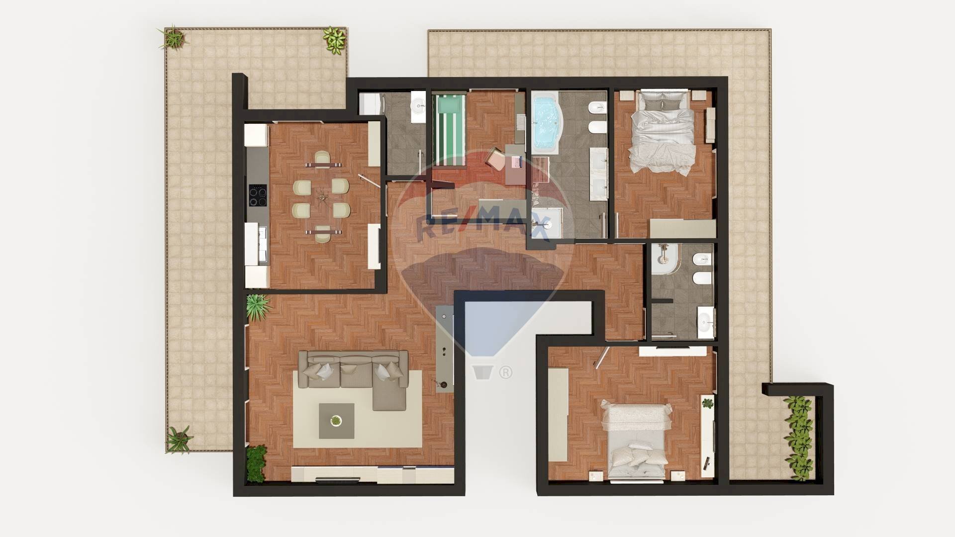 Pianta 2D - Appartamento Via Gebbione
 
144, Reggio di Calabria - foto 2