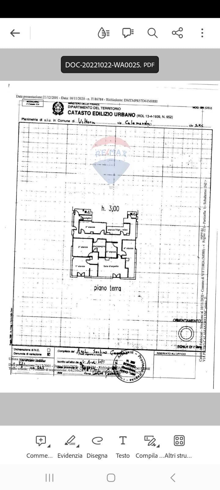 Pianta 2D - Office via P.Calamandrei
 
86, Vittoria - floor plans 1