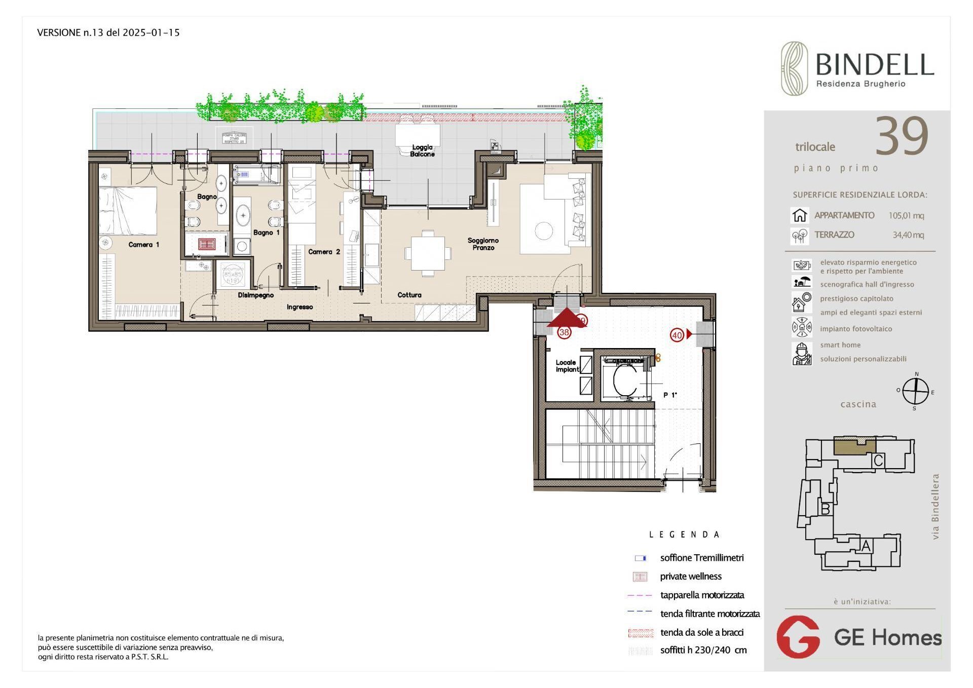 Foto 18 - Three-room apartment Via Bindellera
 
snc, Brugherio - floor plans 1