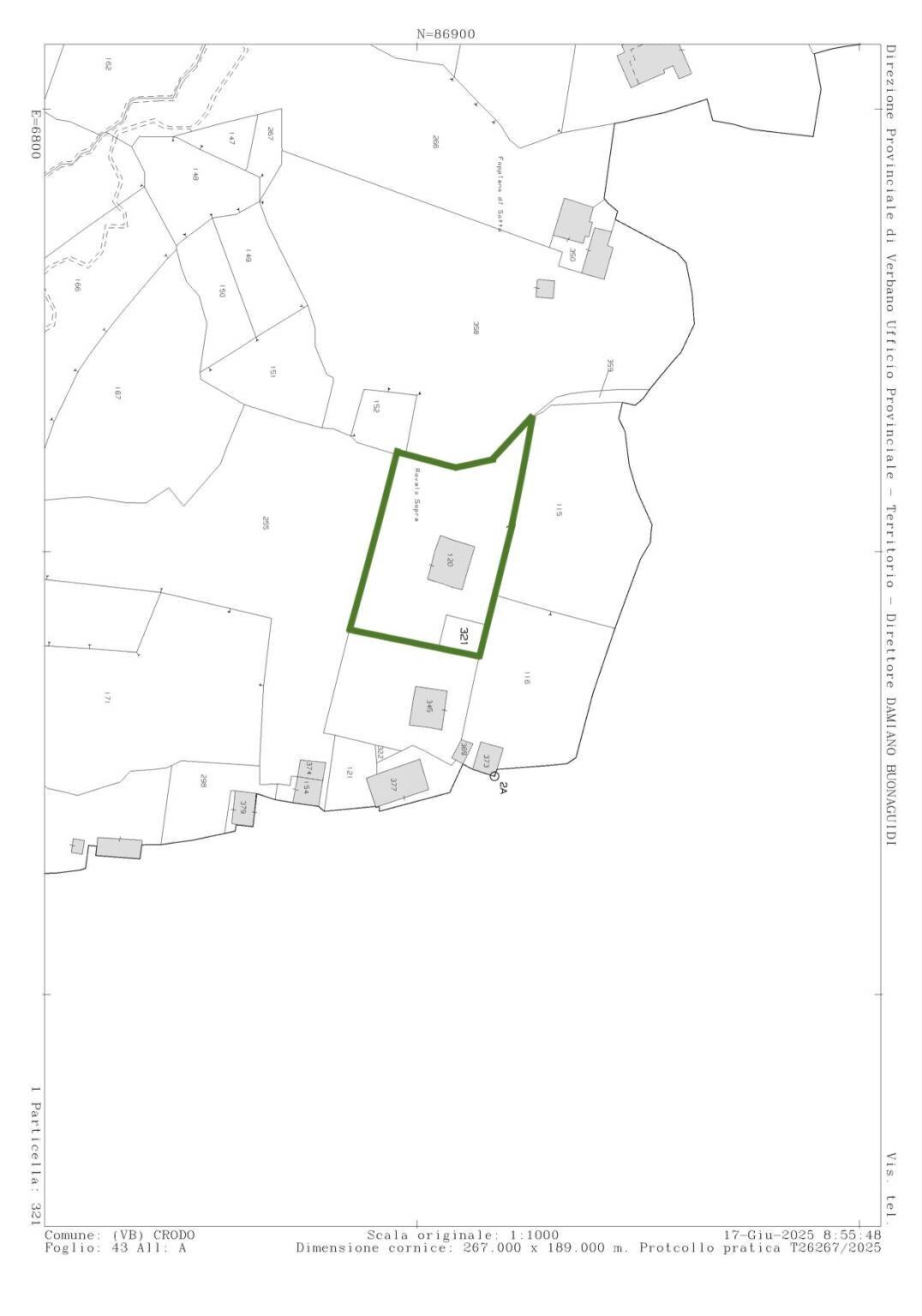 Villa Frazione Rovallo, Crodo - planimetria 1