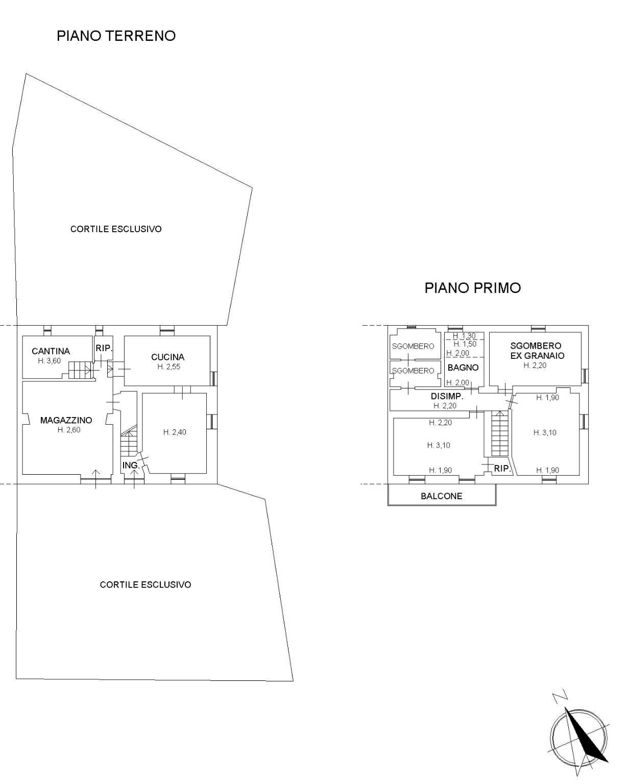 Rustic strada degli Stralla, 10, Mondovì - floor plans 1