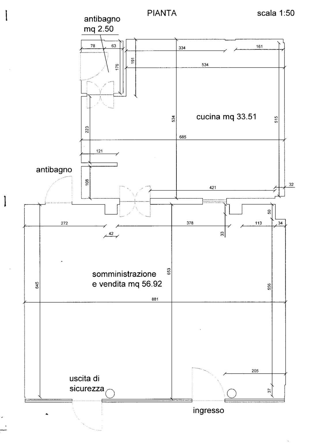 Food - Gastronomy via Vestina, 782, Montesilvano - floor plans 1