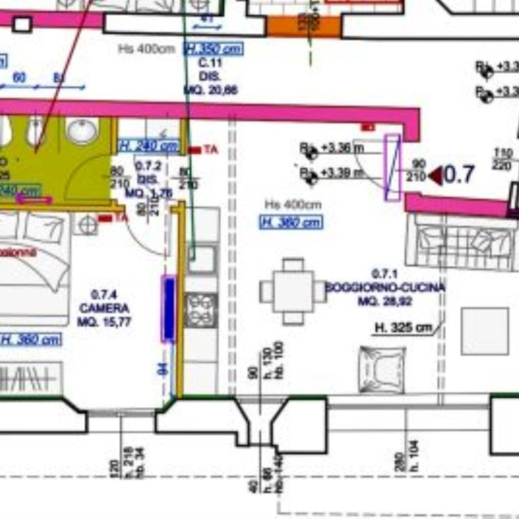 Bilocale Via Porta di Castello, 1, Bologna - planimetria 1