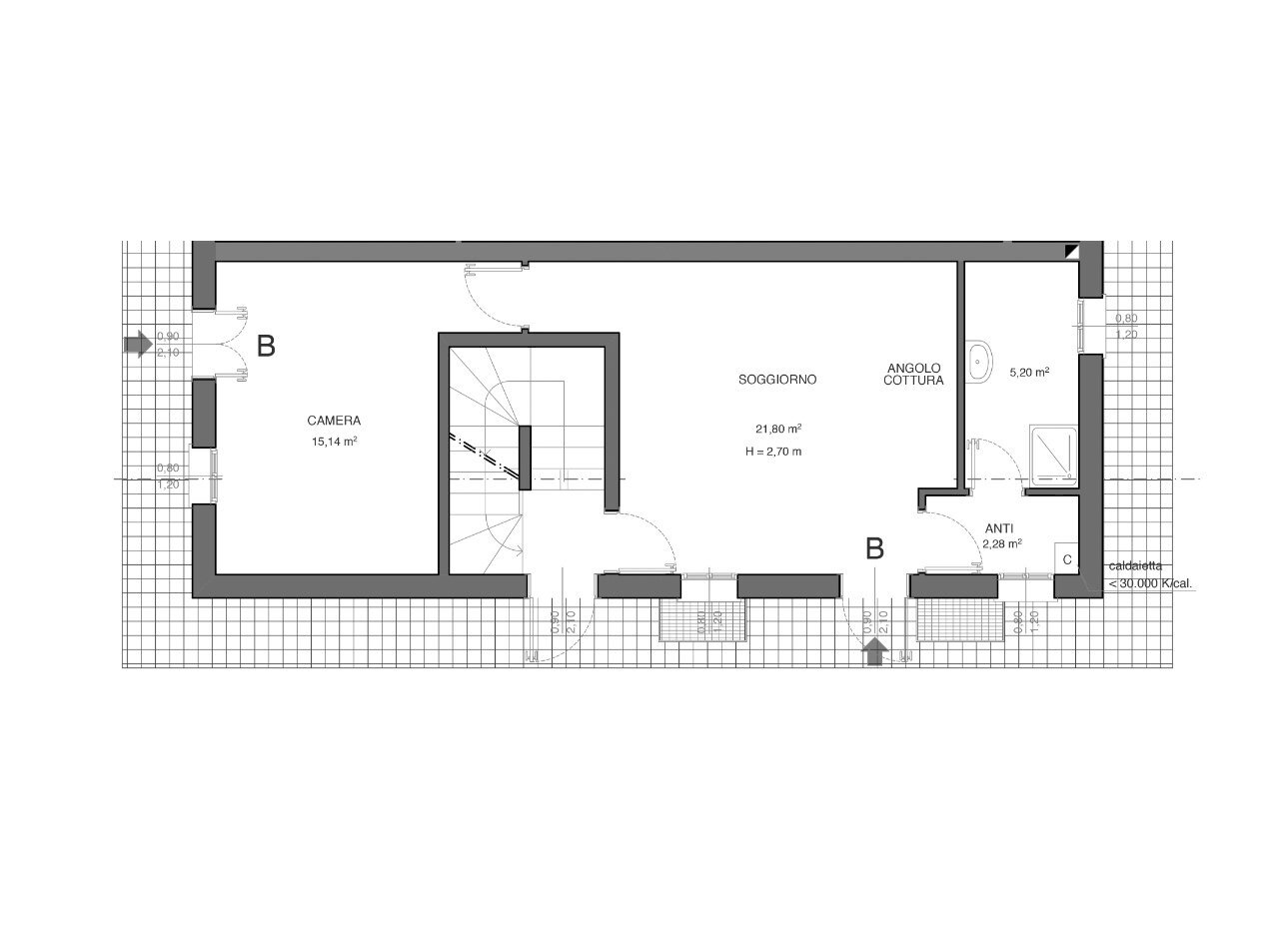 Porzione di casa Castenaso - planimetria 1