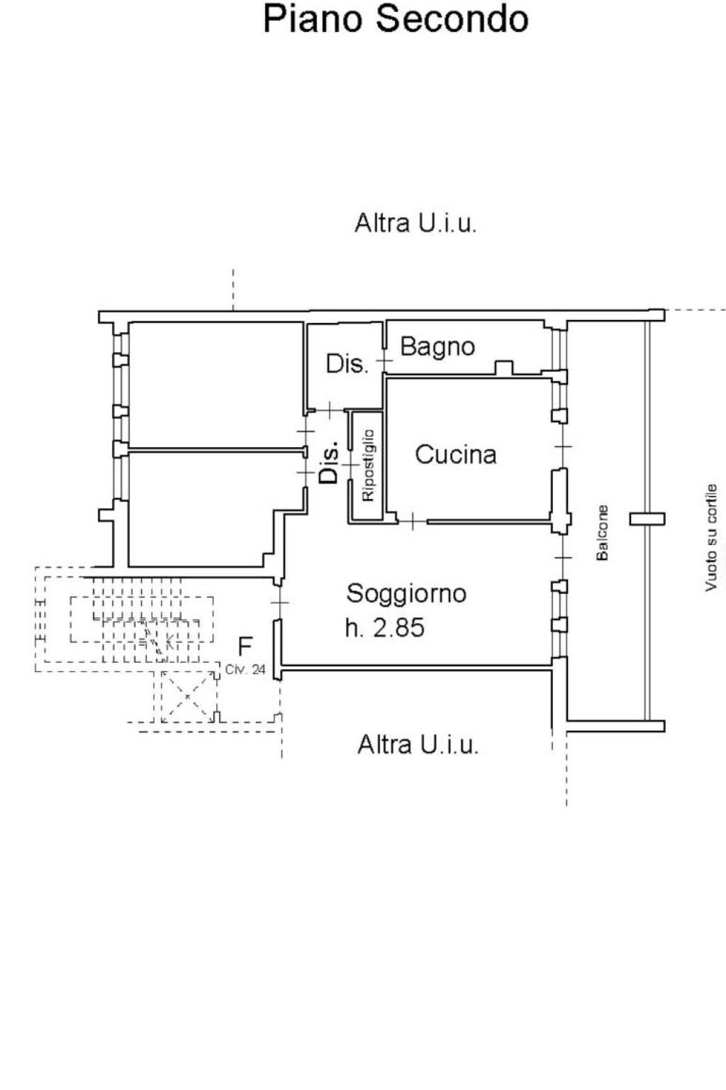 Quadrilocale Via Cima n. 24 Verzuolo (CN(), Verzuolo - planimetria 1