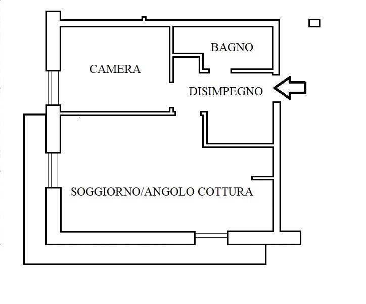 Two-room apartment FRAZIONE CHIANALE PONTECHIANALE Italia, Pontechianale - floor plans 1