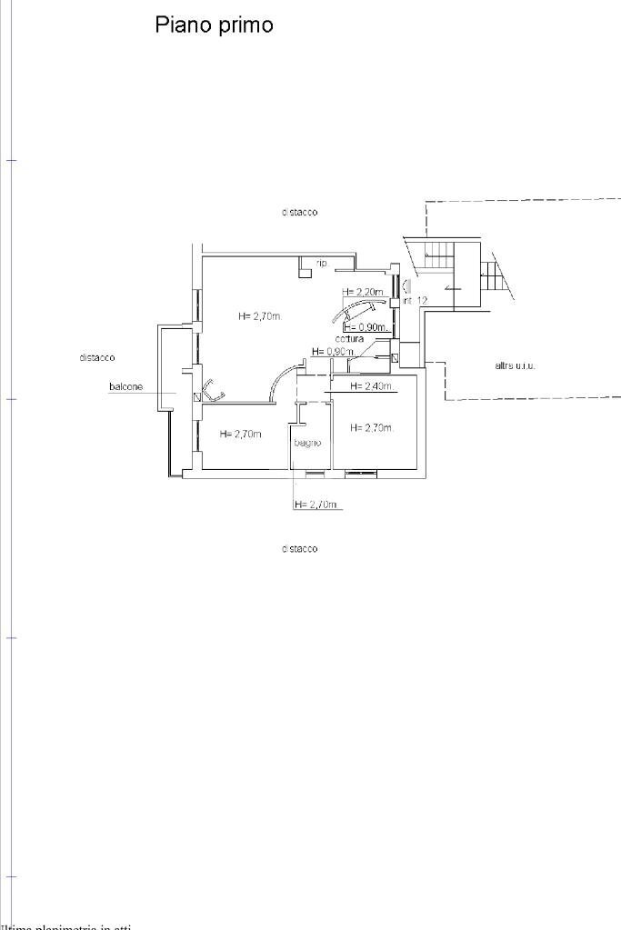 Quadrilocale Via Vicomorasso, Sant'Olcese - planimetria 1