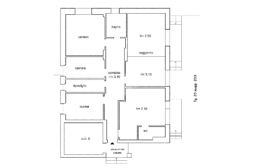 Casa semi indipendente Via san bartolomeo, Sarzana - planimetria 1