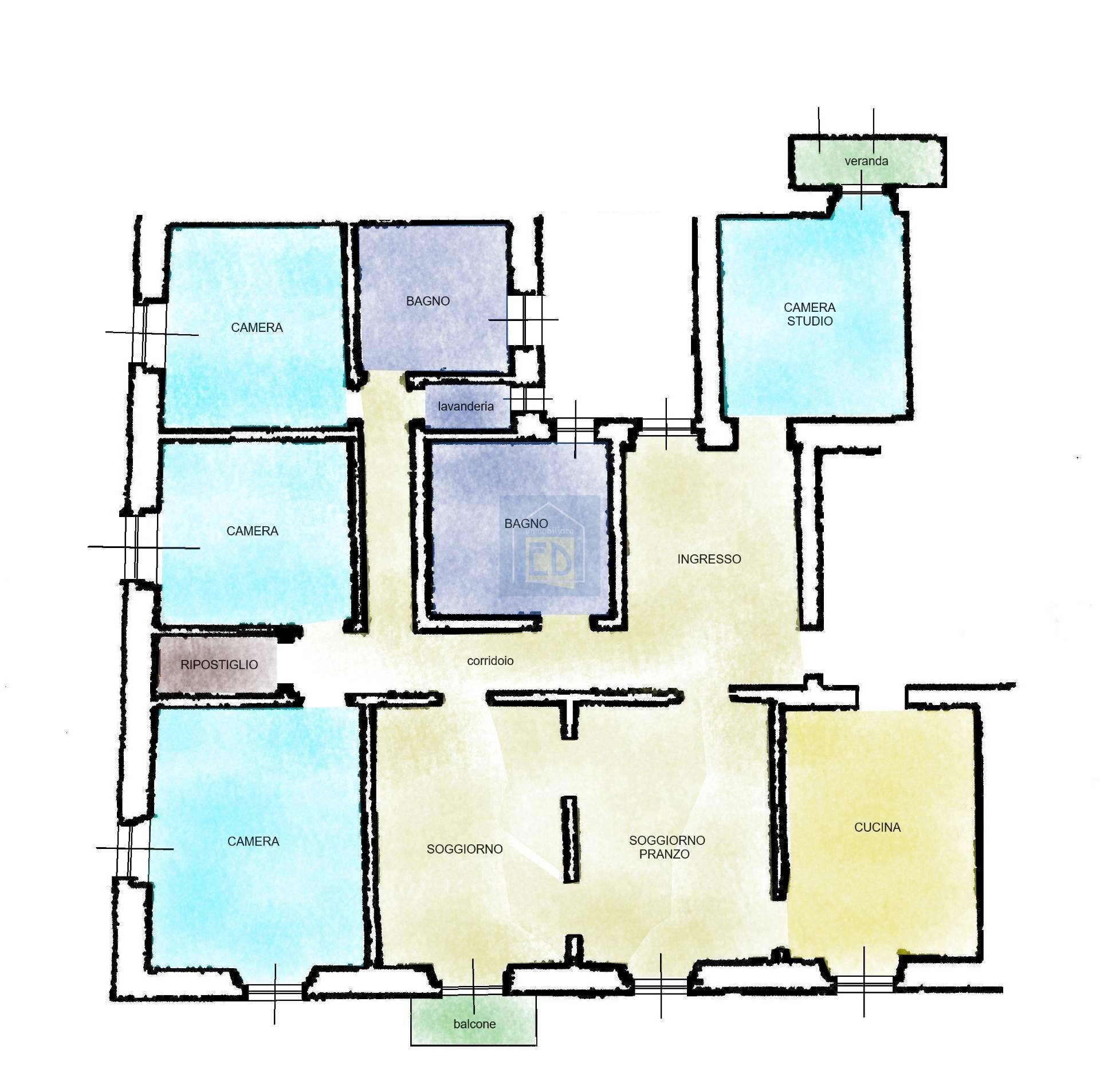 Foto 56 - Appartamento Via Famagosta
 
21, Savona - planimetria 1