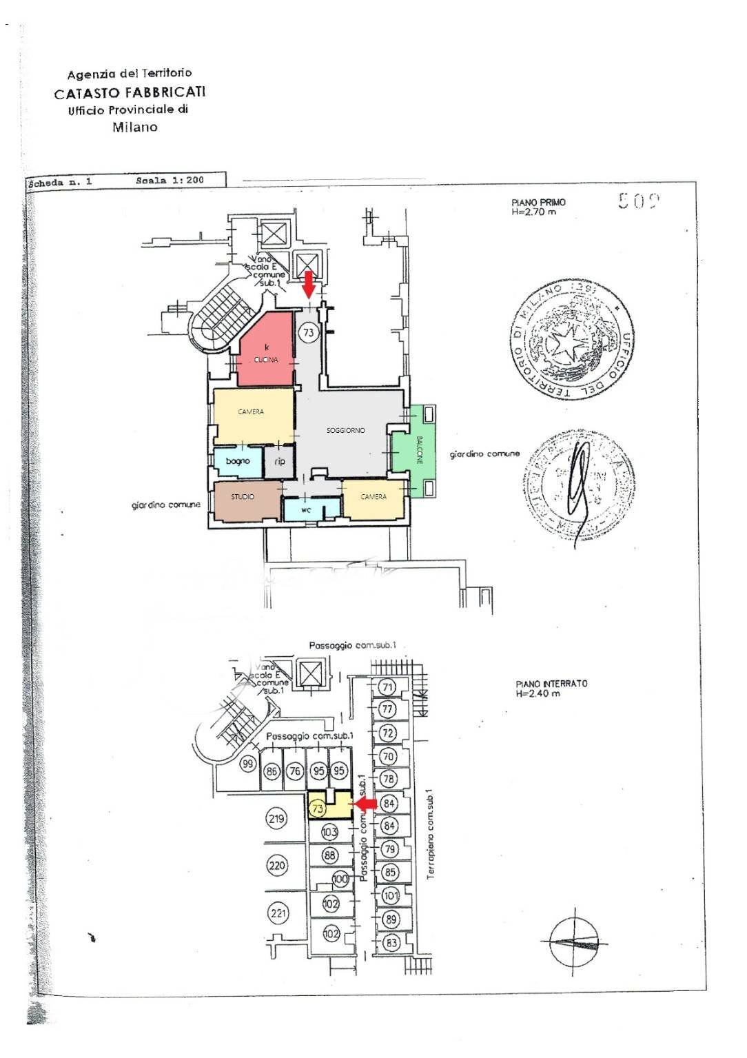 Quadrilocale via Giovanni Scheiwiller, Milano - planimetria 1