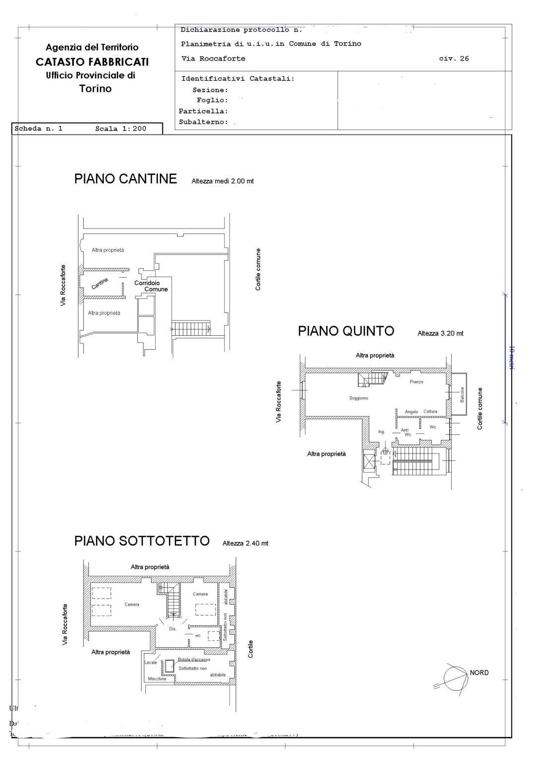 Quadrilocale via Roccaforte, 26, Torino - planimetria 1