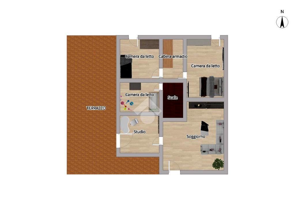 Portion of a house Via dei camini, Saluzzo - floor plans 1