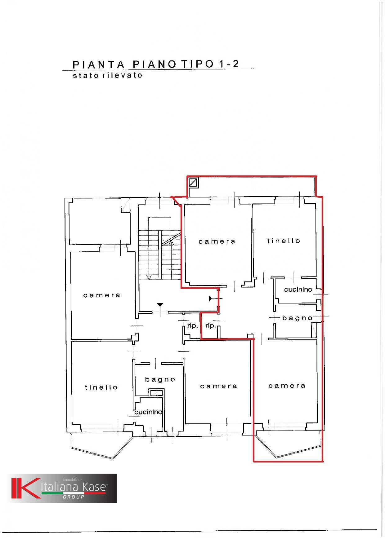 Foto 23 - Three-room apartment Via Pasubio, Settimo Torinese - floor plans 1