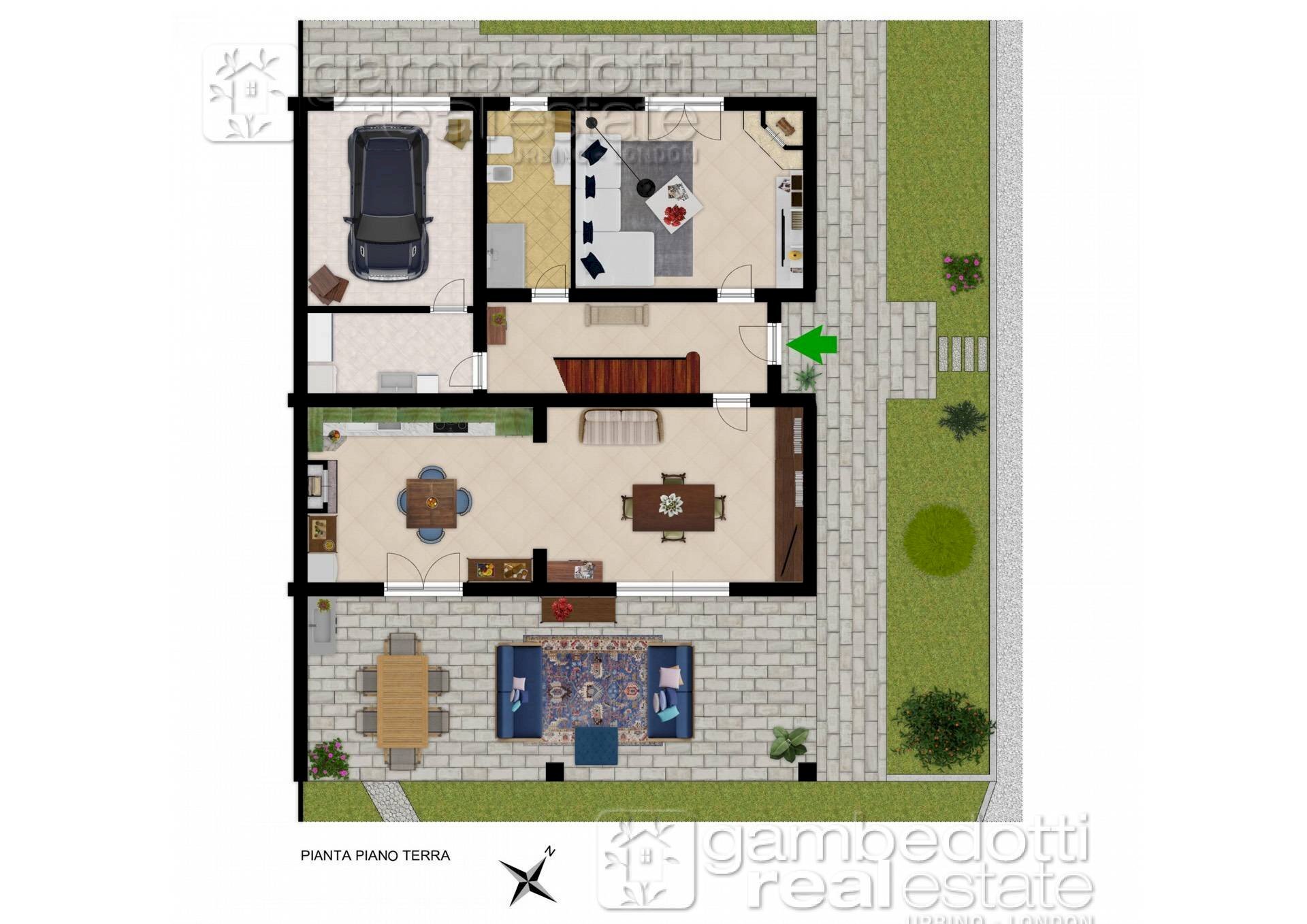 Pianta Piano Terra - Casa indipendente Fermignano - planimetria 1