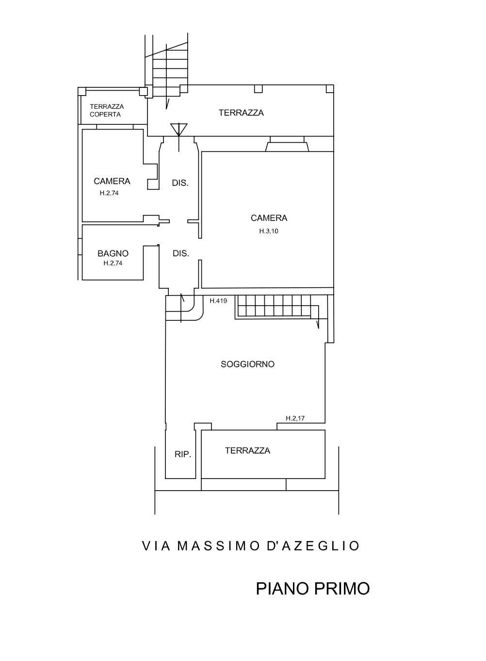 Foto 45 - Casa semi indipendente Via Massimo D'Azeglio
 
7, La Maddalena - planimetria 1