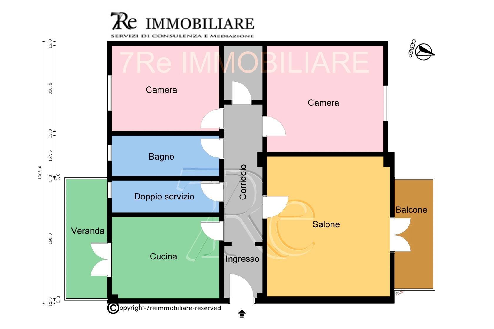Foto 2 - Appartamento Corso Dei Mille
 
1315, Palermo - planimetria 1