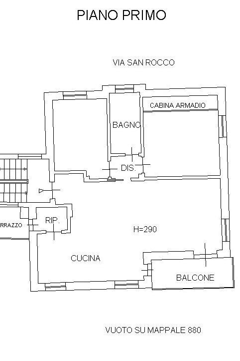 Four-room apartment via San Rocco, 25, Vicoforte - floor plans 1