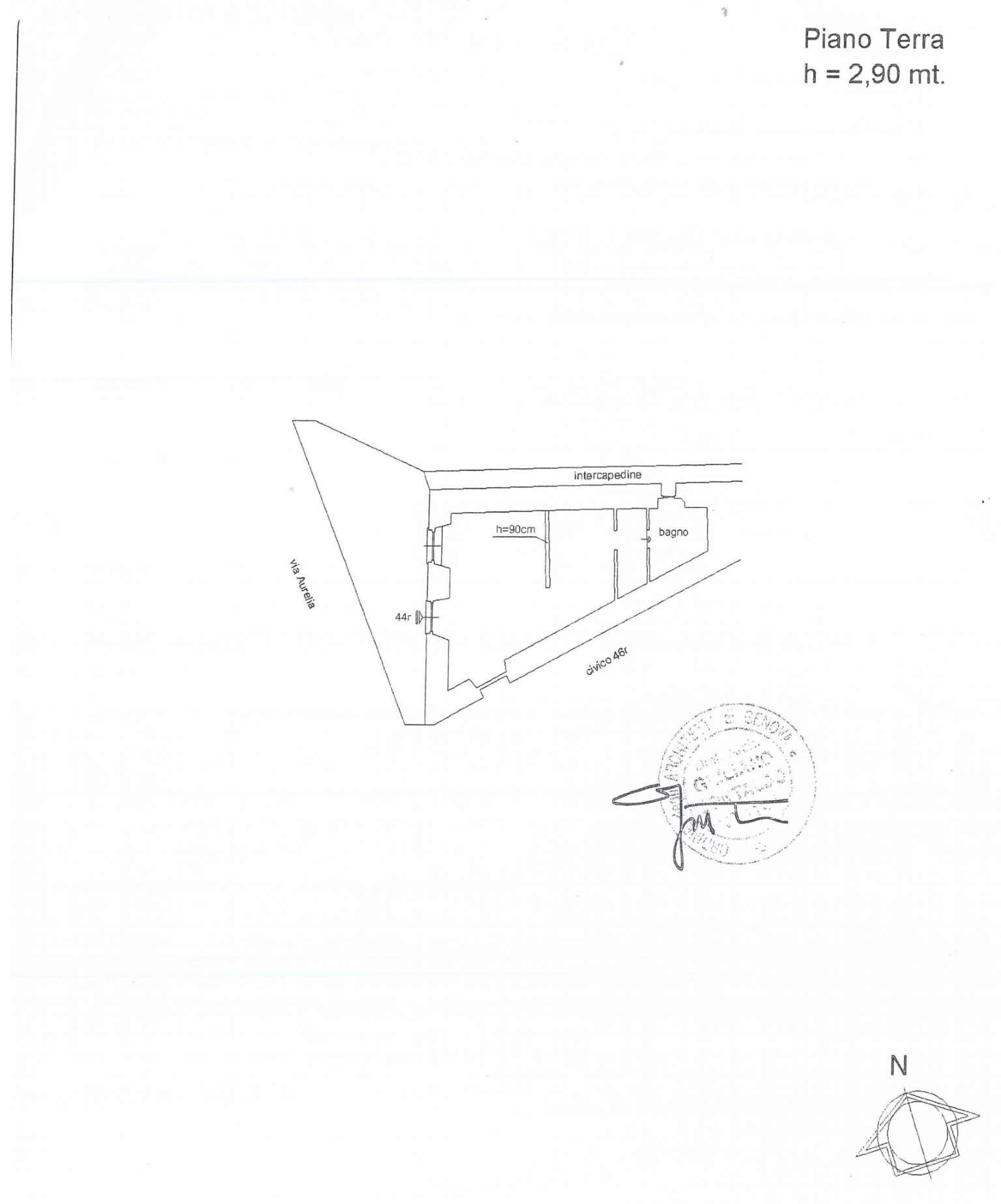 loft in vendita genova nervi capolungo con posto a - Loft via Capolungo, Genova (zona Nervi) - planimetria 1