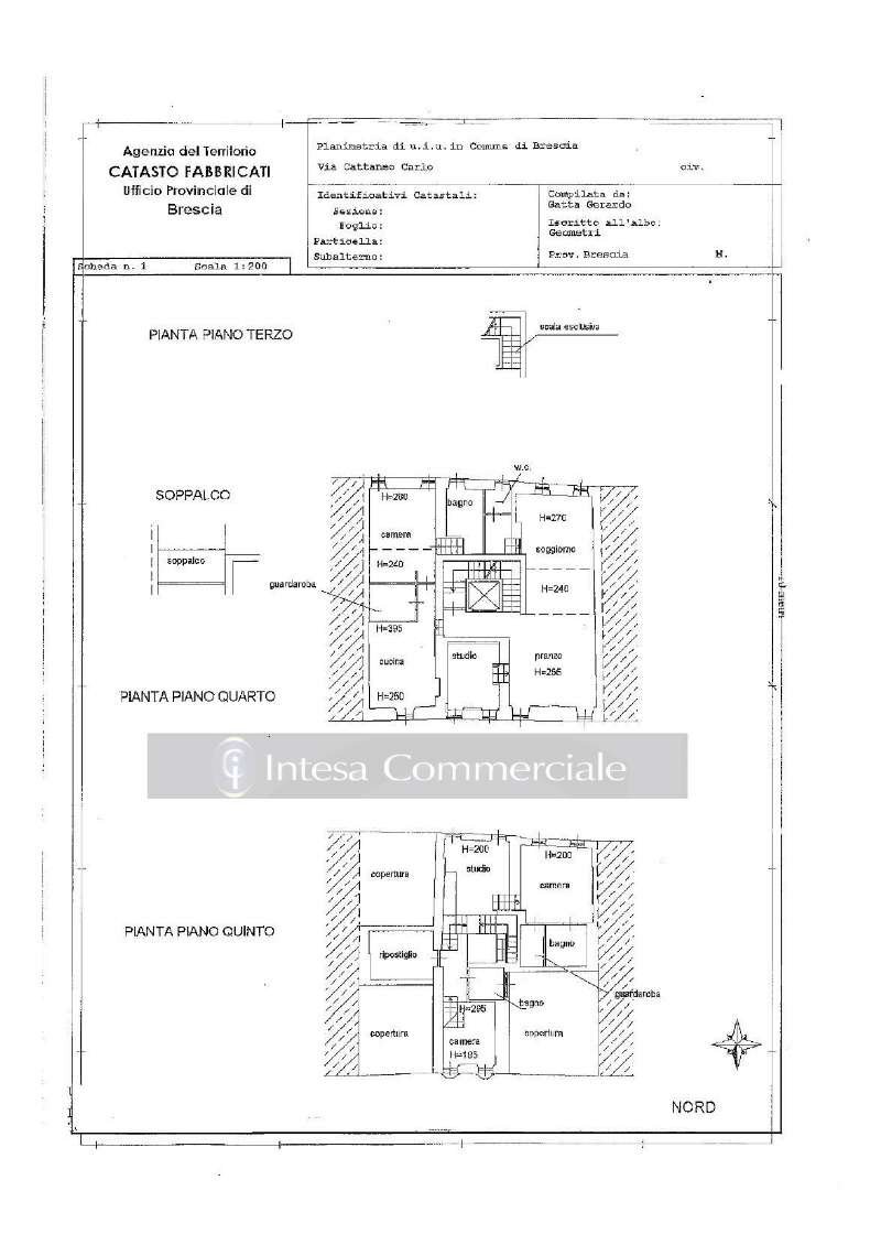 planimetria appartamento - Attico Brescia - planimetria 1