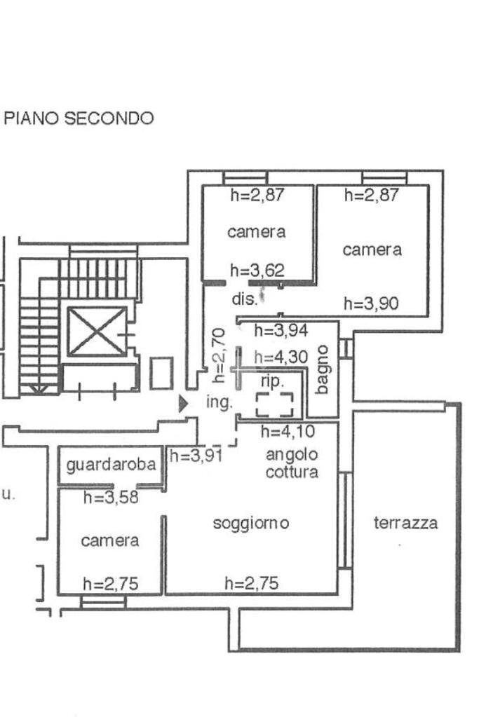 Attic Via Benedetto Orsoni, Budrio - floor plans 1