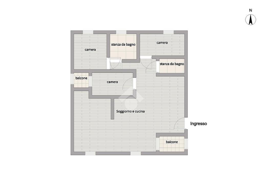 Appartamento Via Salvatore Quasimodo, Cesena - planimetria 1