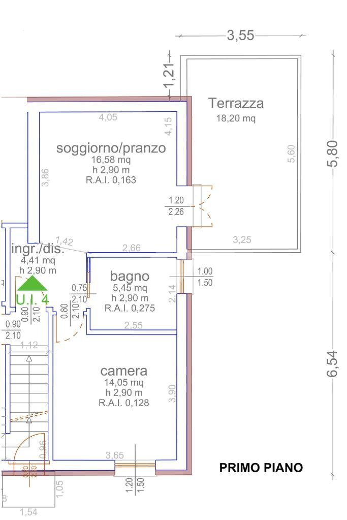 Bilocale Via Cesare Arici, Rimini - planimetria 1