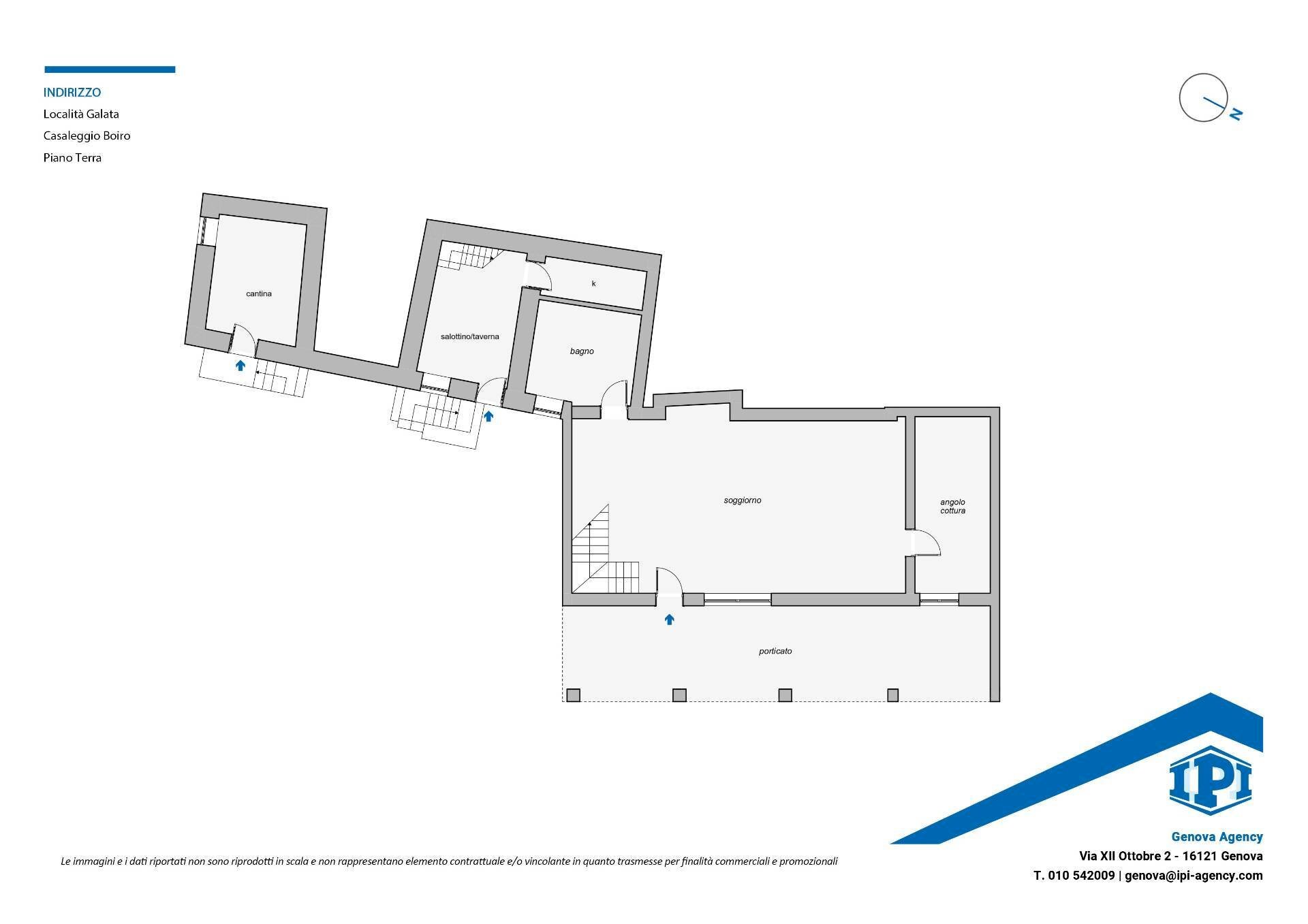 Casa semi indipendente Località Galata, Casaleggio Boiro - planimetria 1