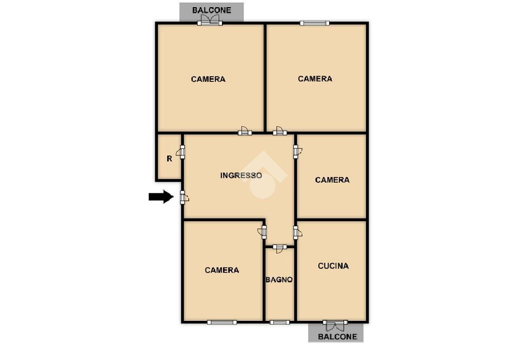 Apartment Via Montegrappa, Savona (neighborhood Villetta) - floor plans 1
