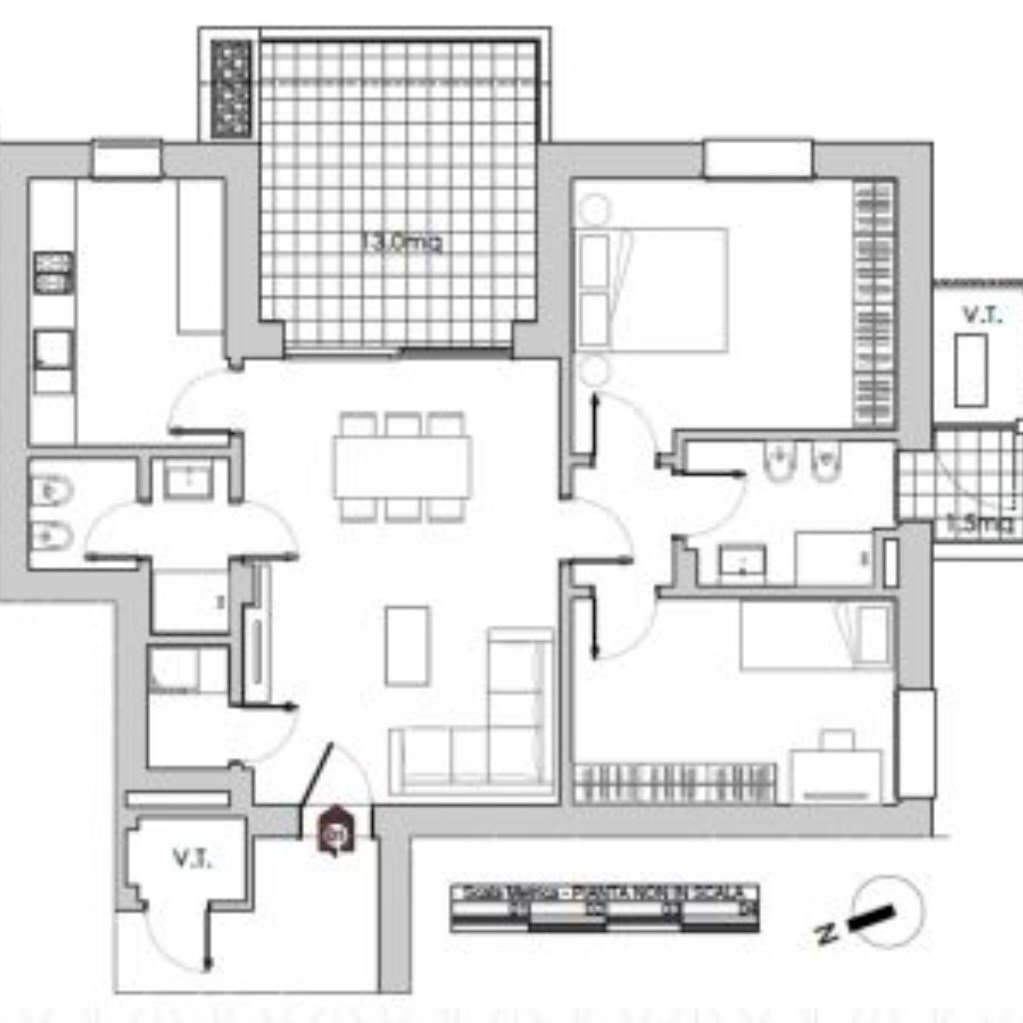 Quadrilocale Via Oreste Vancini, Castel Maggiore - planimetria 1