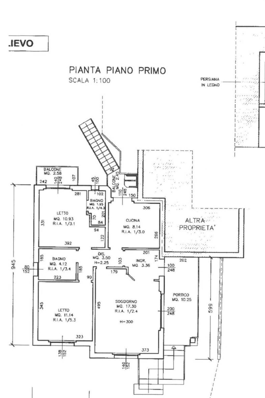 Villa viale dei Platani, Ravenna (zona Porto Corsini) - planimetria 1
