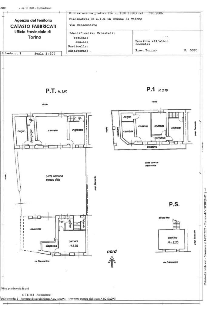 Independent house Via Crescentino, Vische - floor plans 1