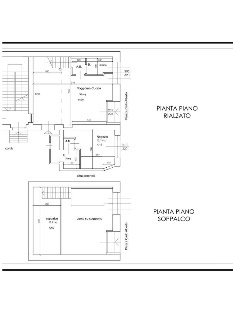 Loft Piazza Carlo Alberto, Carignano - planimetria 1