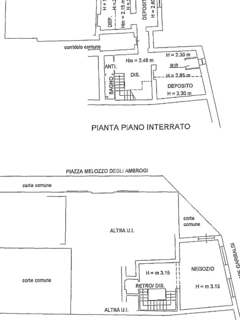 Negozio Corso Giuseppe Garibaldi, Forlì - planimetria 1