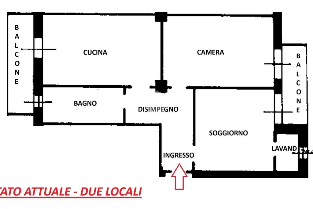 Three-room apartment Senago, Senago - floor plans 1