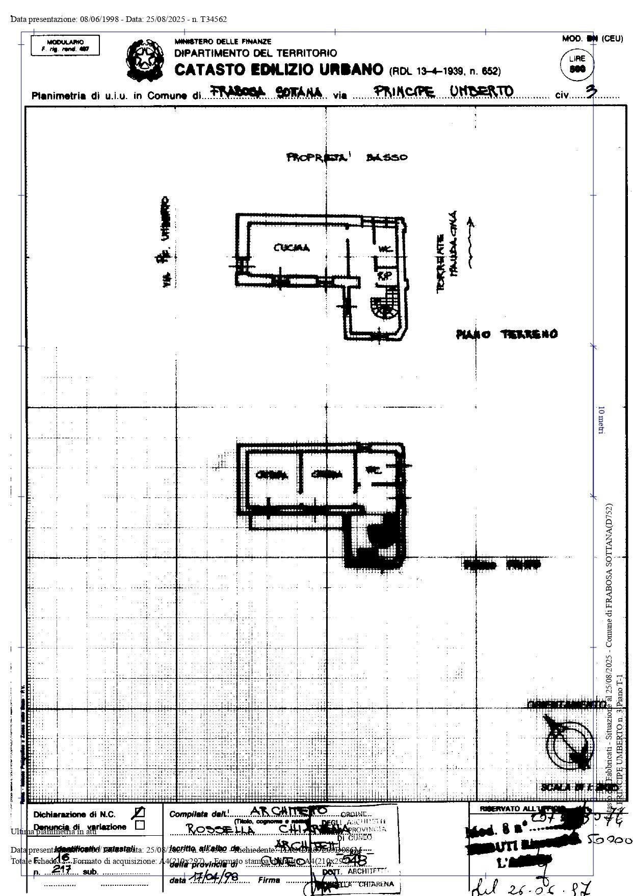 piantina - Casa indipendente Via Principe Umberto
 
3, Frabosa Sottana - planimetria 1
