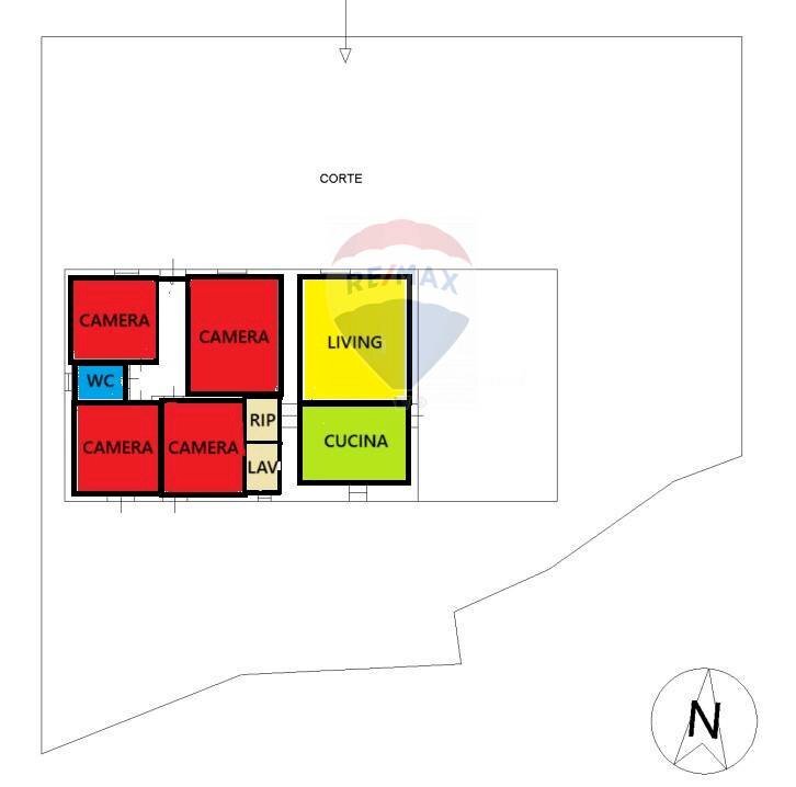 Pianta 2D - Casa indipendente Contrada Pellegrino
 
70, Santa Croce Camerina - planimetria 1