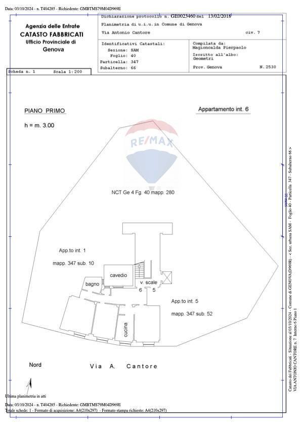 Foto 37 - Apartment Via Antonio Cantore
 
7, Genova - floor plans 1