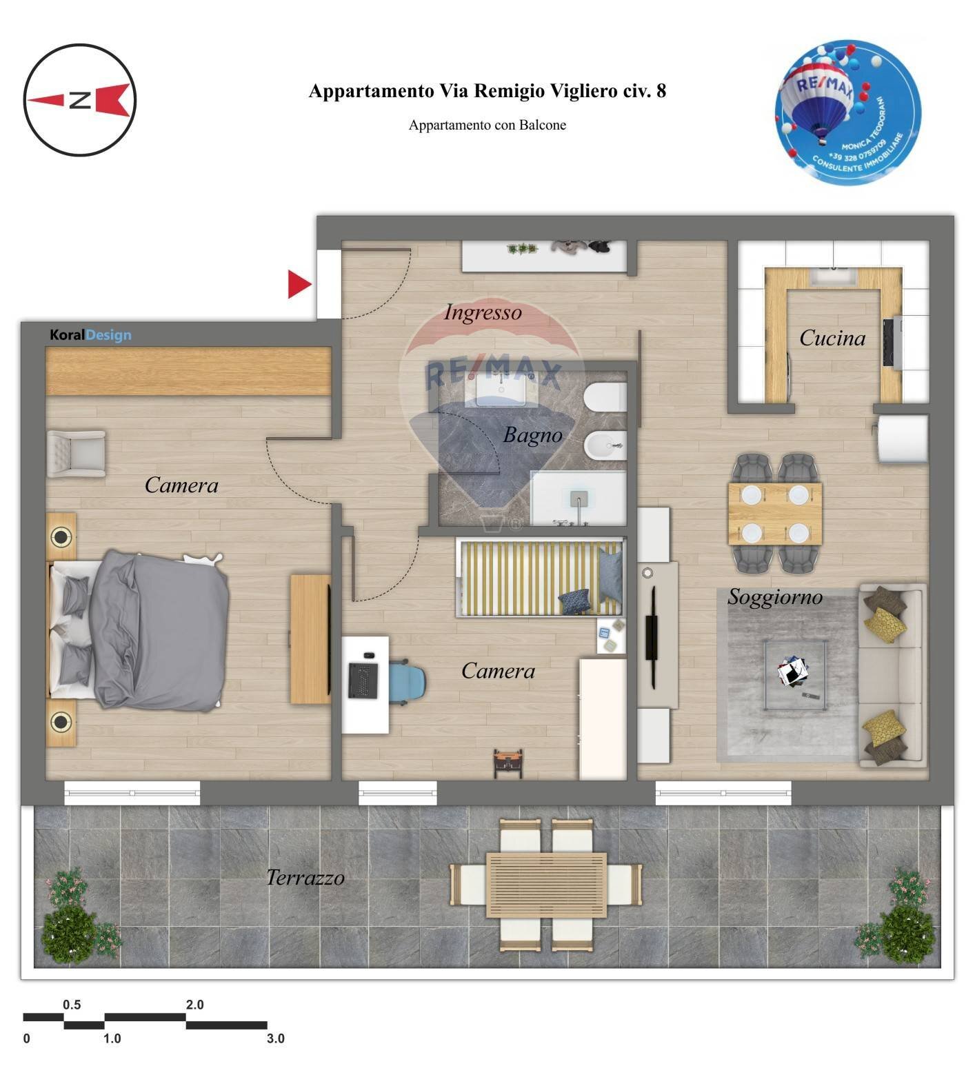 Foto 39 - Three-room apartment Via Remigio Vigliero
 
8, Genova - floor plans 1