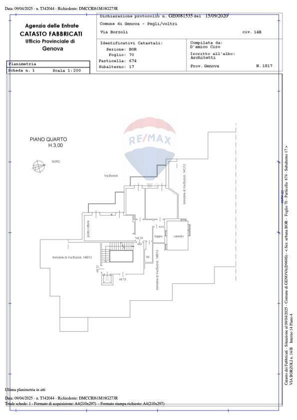 Foto 41 - Apartment Via Borzoli
 
14B, Genova - floor plans 1