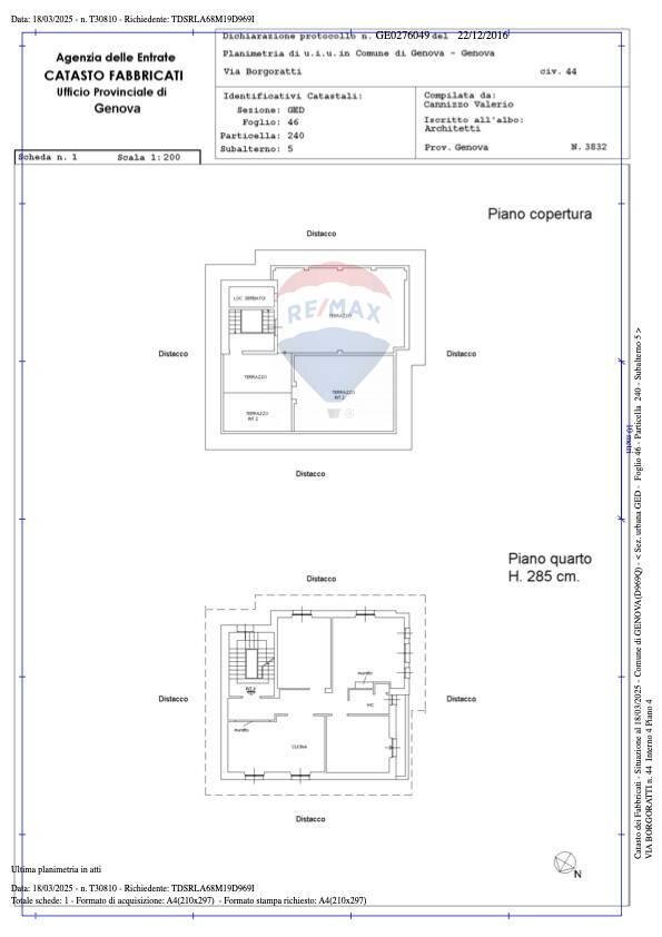 Foto 54 - Apartment Via Borgoratti
 
44, Genova - floor plans 1